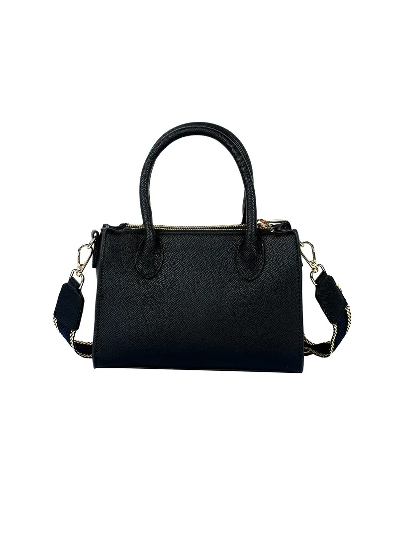 AMICA Elora Women's Leather Women's Shoulder Crossbody Bag with Woven Strap