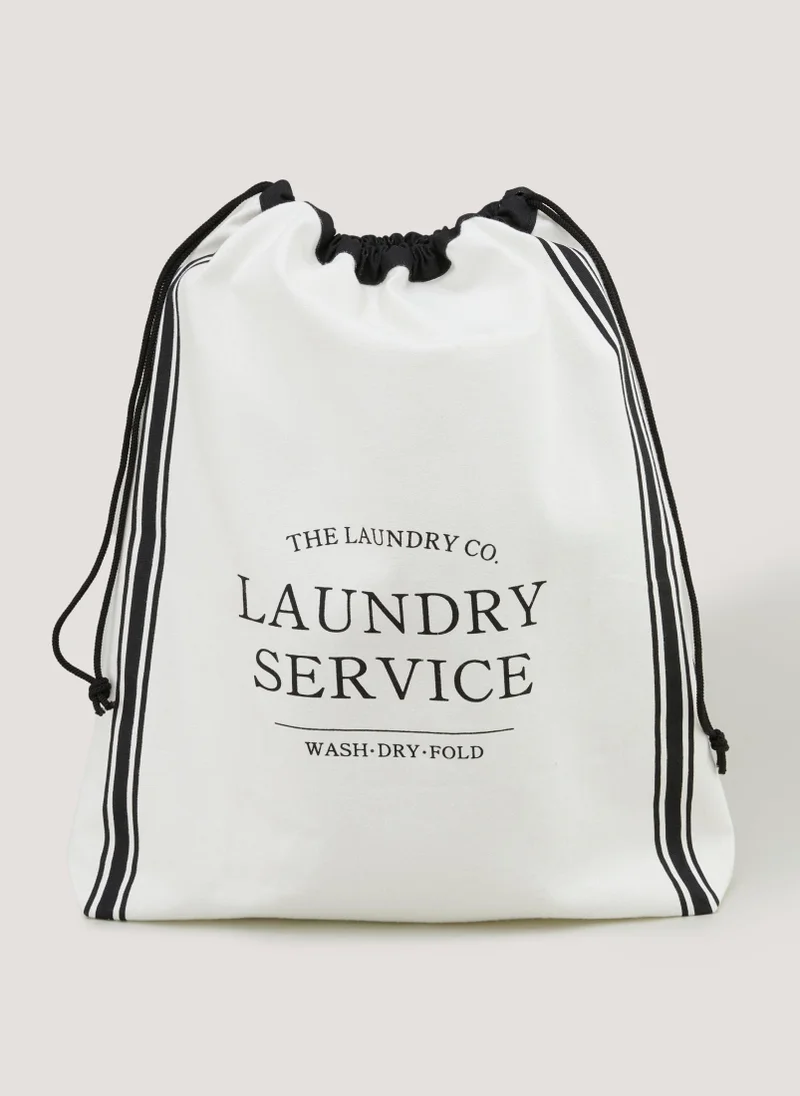 Matalan White The Laundry Co Drawstring Bag Cream