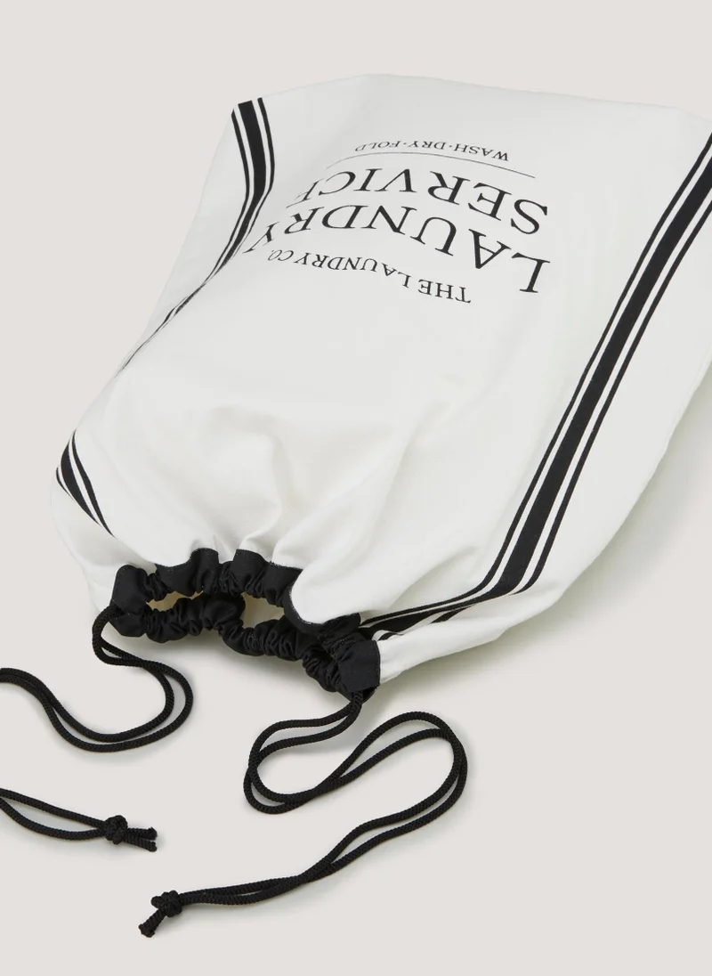 Matalan White The Laundry Co Drawstring Bag Cream