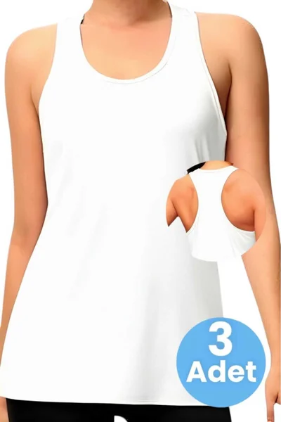 Tezzgelsin Women's Thick Strappy Cotton Rambo Undershirt 3 Piece Set