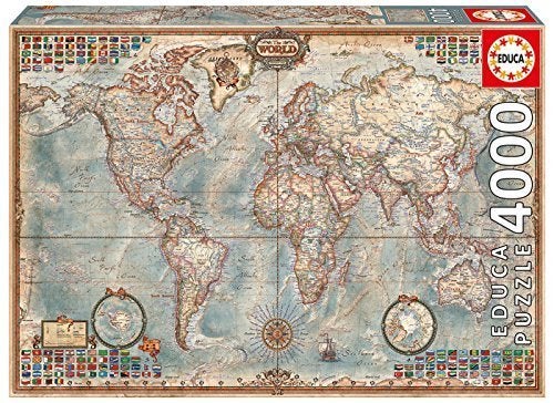 EDUCA 4,000 Piece Puzzle - The World Map - Image 3