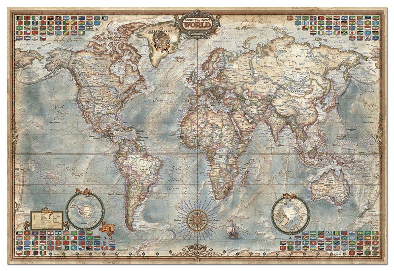 EDUCA 4,000 Piece Puzzle - The World Map - Image 2