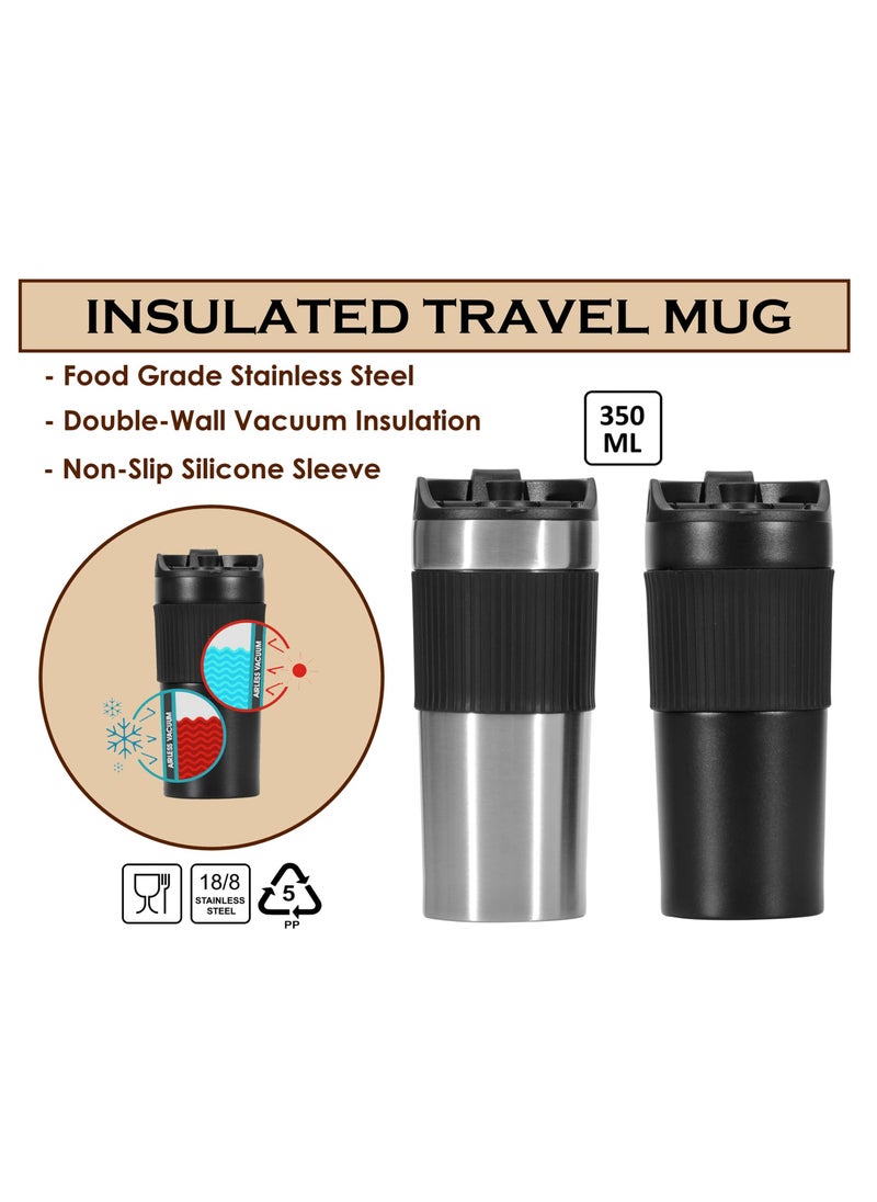 Hihonor 16oz French Press Tumbler,Portable coffee maker french press Insulated Mug with double Wall Stainless Steel,French press Mug,  Portable coffee mug  - Image 2