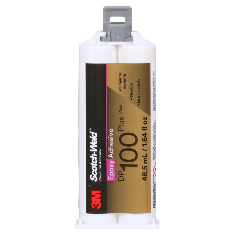3M Scotch-Weld Epoxy Adhesive DP100 Plus, Clear, Professional Grade, Fast Handling and Cure, 48.5 mL (1.64 fl oz) Duo-Pak - Image 1