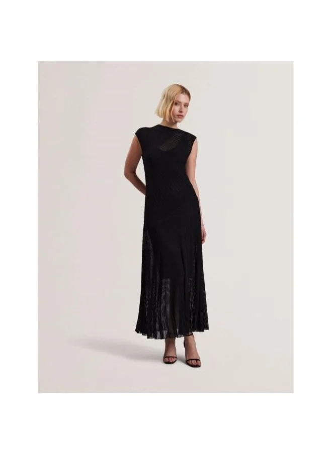 تيد بيكر Celyina Engineered Sheer Detail Knitted Midi Dress