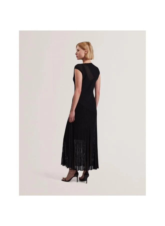 تيد بيكر Celyina Engineered Sheer Detail Knitted Midi Dress