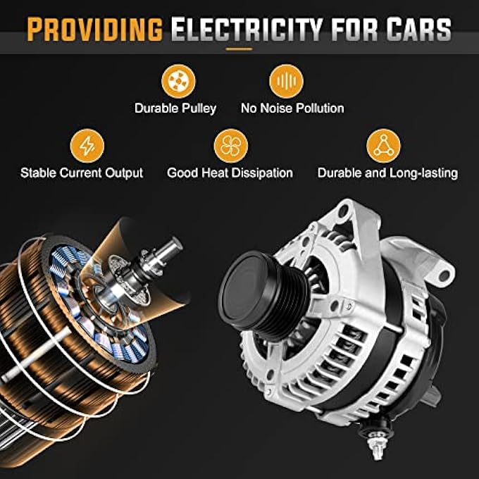 ILONPA Alternator Replacement Compatible with Town Country VAN 2001-2007 3.3L 3.8L, Voyager 2001-2004 3.3L, Caravan 01-07, Grand Caravan 2001-2007 3.3L 3.8L Replace AND0249 - Image 5