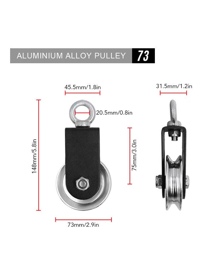 NIBEMINENT Detachable Wheel U-Type Swivel Pulley  - Image 3