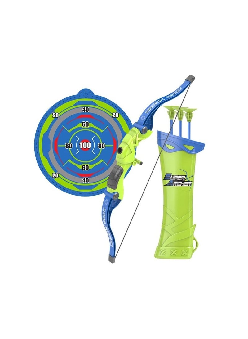 VIO Kids Archery Toy Set Childrens Bow and Arrow Set with 3 Suction Cup Arrows Target & Quiver Safe Indoor Outdoor Pretend Play Hunting Game Gift for Boys Girls Fun Outdoor Sport Activity - Image 1