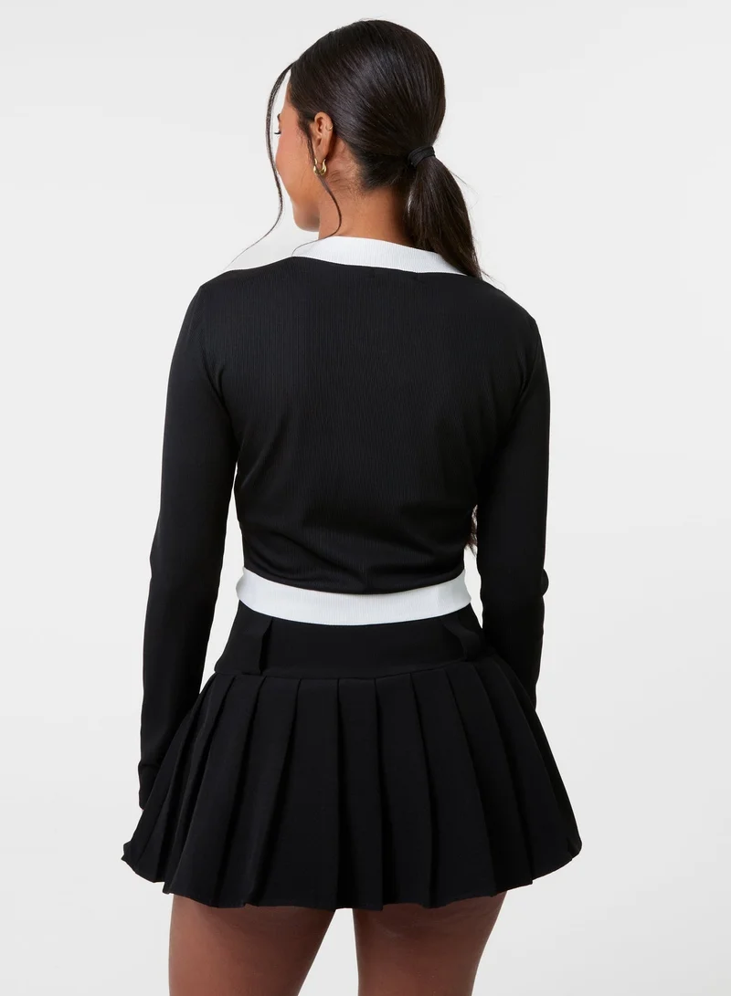 Pink Vanilla Slinky Two Tone Cardigan