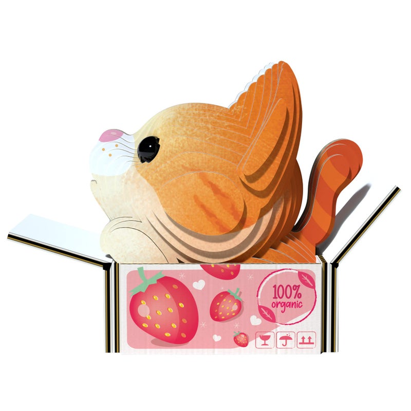 Eugy Cat - Pumpkin 3D Puzzle  27 Piece Eco-Friendly Educational Learning Puzzles for Kids 6+ - Image 2