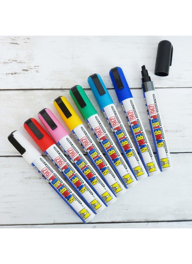 Kuretake - Posterman Broad Tip Markers, Multicolor, 8-Pack - Image 1