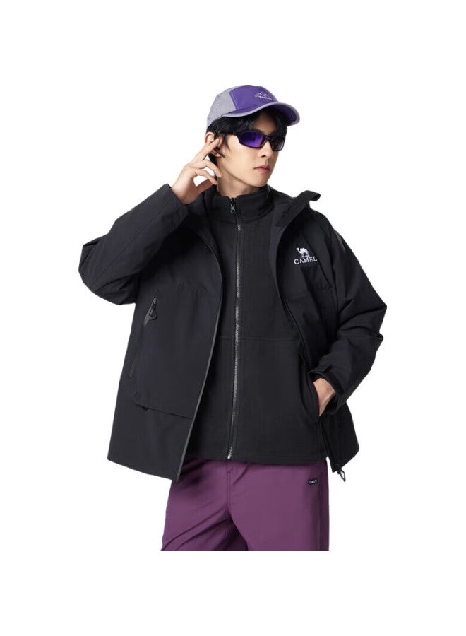 camel Men'S Outdoor Jacket, 3-In Windproof And Waterproof Coat For Men And Women, Hiking Outerwear, Men'S M34Ca49650 - Image 2