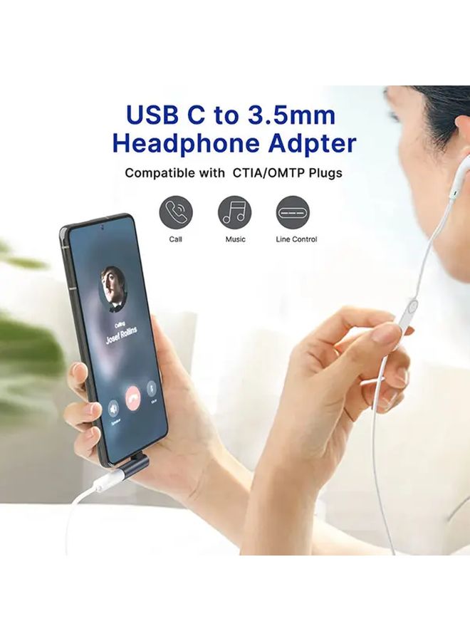 محول صوتي من USB-C إلى 3.5 مم باللون الرمادي مع شريحة DAC يعمل بدون شحن - Image 5