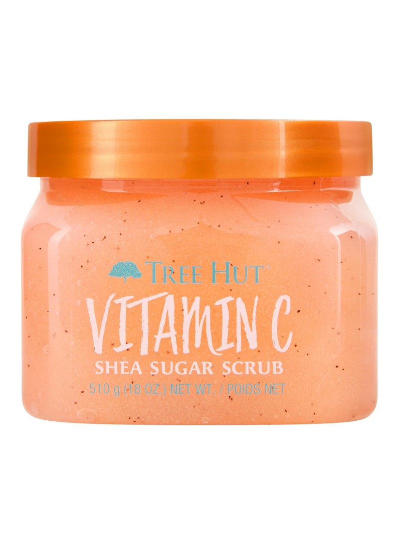 Tree Hut Vitamin C Shea Sugar Scrub, 18 oz, Ultra Hydrating and Exfoliating Scrub for Nourishing Essential Body Care
