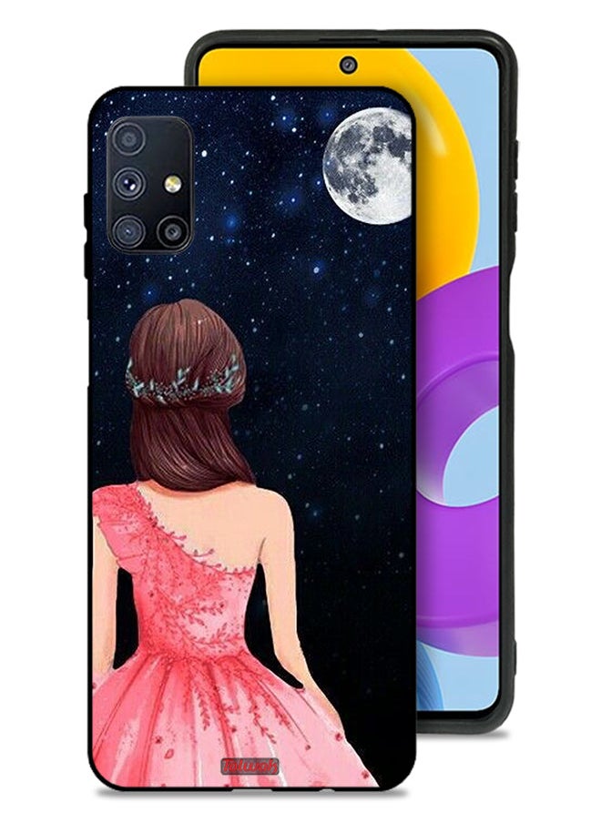 Tolwak غطاء حماية لهاتف Samsung Galaxy M51 برسومات فتاة وقمر  - Image 1
