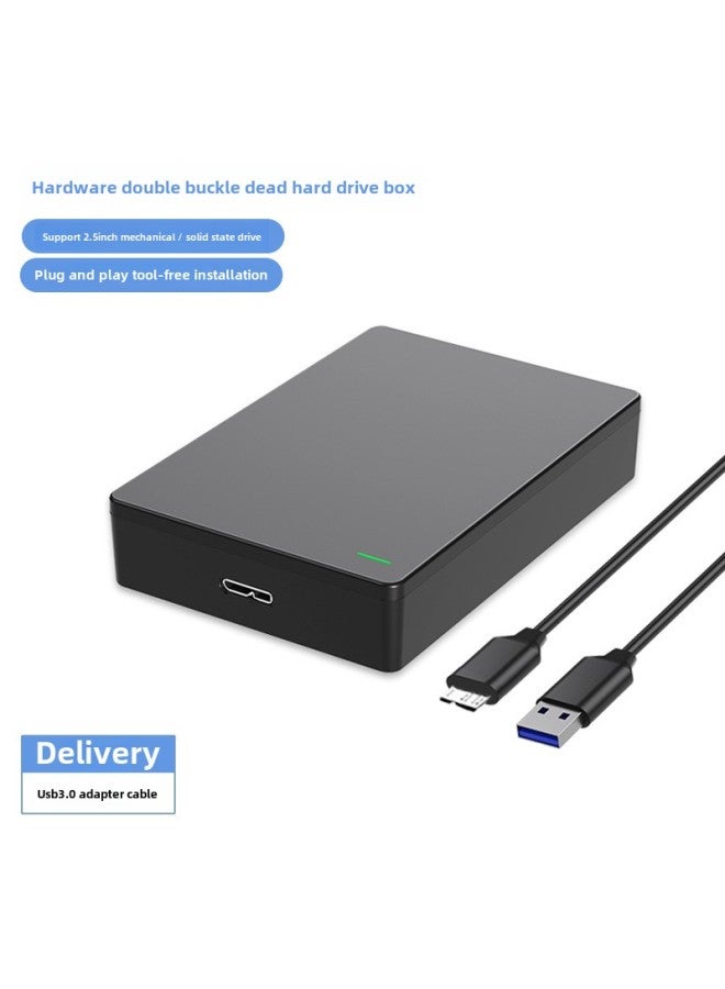 2.5 Inch Mobile Hard Disk Box USB3.0 Laptop SATA External Solid Metal Buckle Hard Disk Box-Color:2.5inch Movable Hard Drive Box (applicable To 7/9.5mm Hard Drive) - Image 1