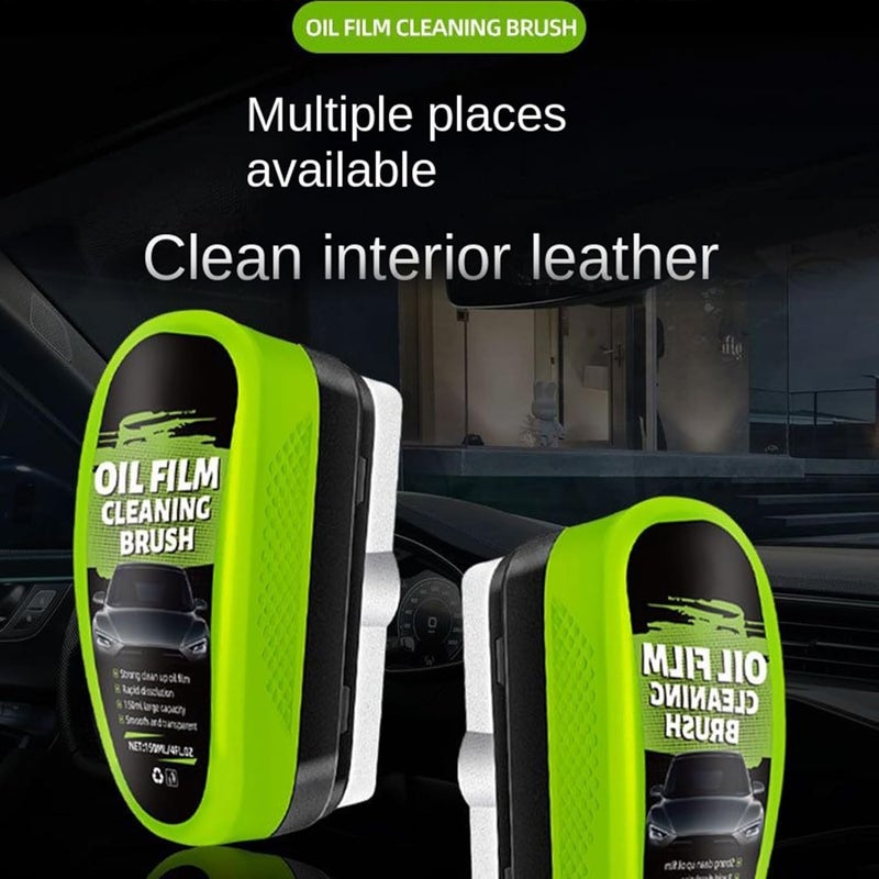 Oil Film Cleaning Brush for Car - Precise Dirt Removal | Oil Film Cleaner Brush for Automotive Window,for Front Windshield Bathroom Mirror Rain Days Sedan RV Caravan Minivan - Image 4