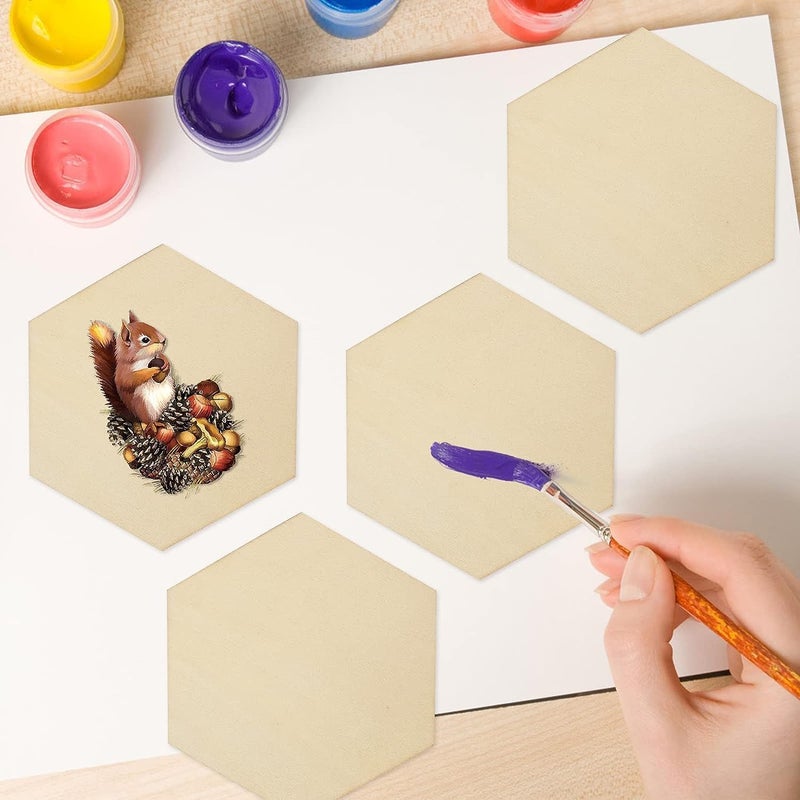 Manas Impex Hexagon Premium MDF Pine Wood 400 MM MDF Boards for Art and Craft - 2 mm Thickness Unfinished Square Wood Slices for Resin Art, Mandala Art,Pyrography, Painting (40 cm x 40 cm ) (Pack Of 2)  - Image 5