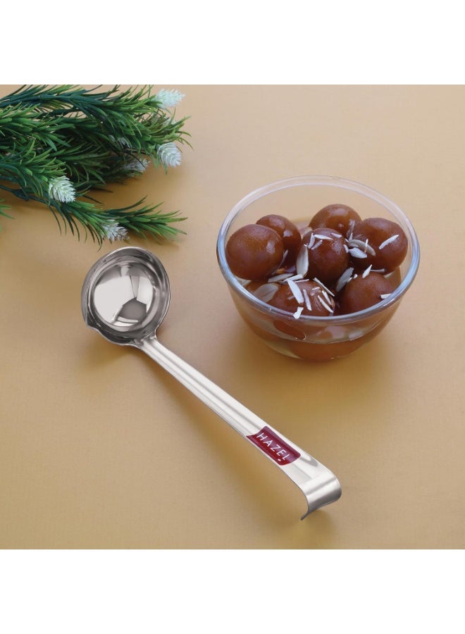 HAZEL Stainless Steel Ghee Tipri Spoon Pali Ladle for Ghee/Oil | Degchi/Pot/Jar/Container, Medium - Image 3