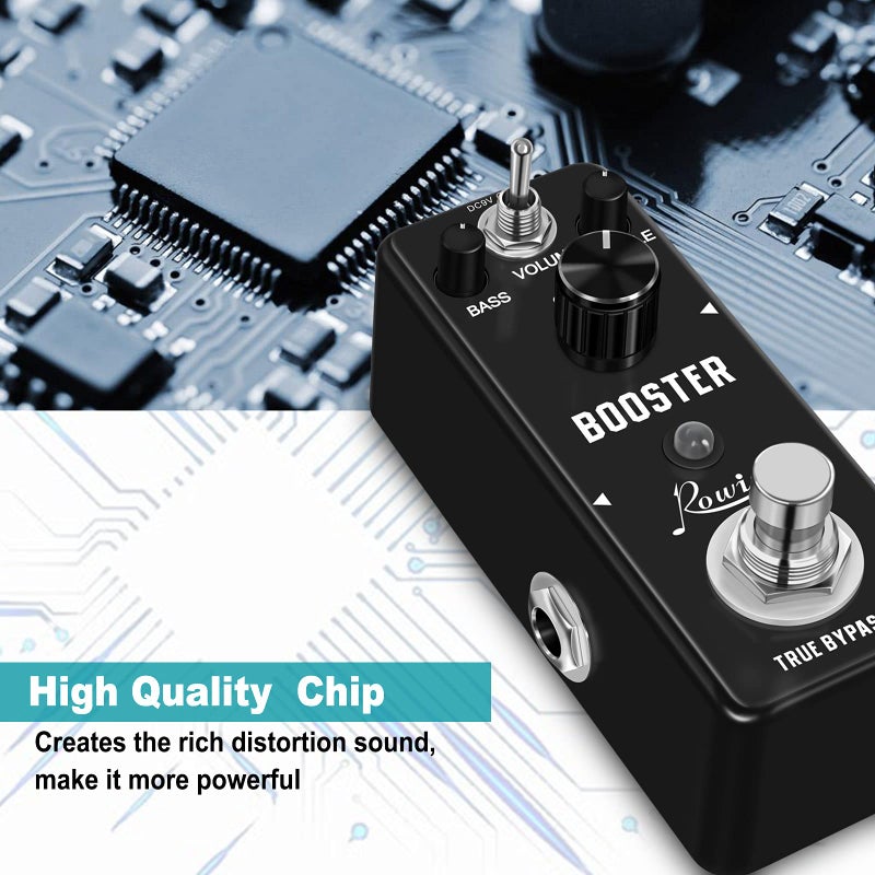 Rowin Booster Pedal with Rich Distortion Sound True Bypass LEF-318 - Image 3