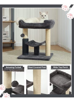 Hoopet Hoopet cat Tree Tower,cat Scratching Post for Indoor Cats,Featuring with Super Cozy Perch,Cat Self Groomer and Interactive Dangling Ball Great for Kittens and Cats  - Image 4
