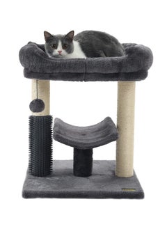 Hoopet Hoopet cat Tree Tower,cat Scratching Post for Indoor Cats,Featuring with Super Cozy Perch,Cat Self Groomer and Interactive Dangling Ball Great for Kittens and Cats  - Image 1