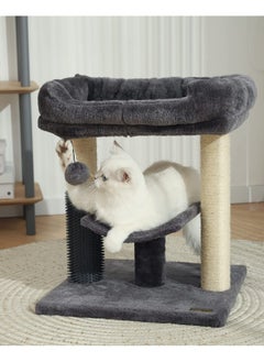 Hoopet Hoopet cat Tree Tower,cat Scratching Post for Indoor Cats,Featuring with Super Cozy Perch,Cat Self Groomer and Interactive Dangling Ball Great for Kittens and Cats  - Image 2