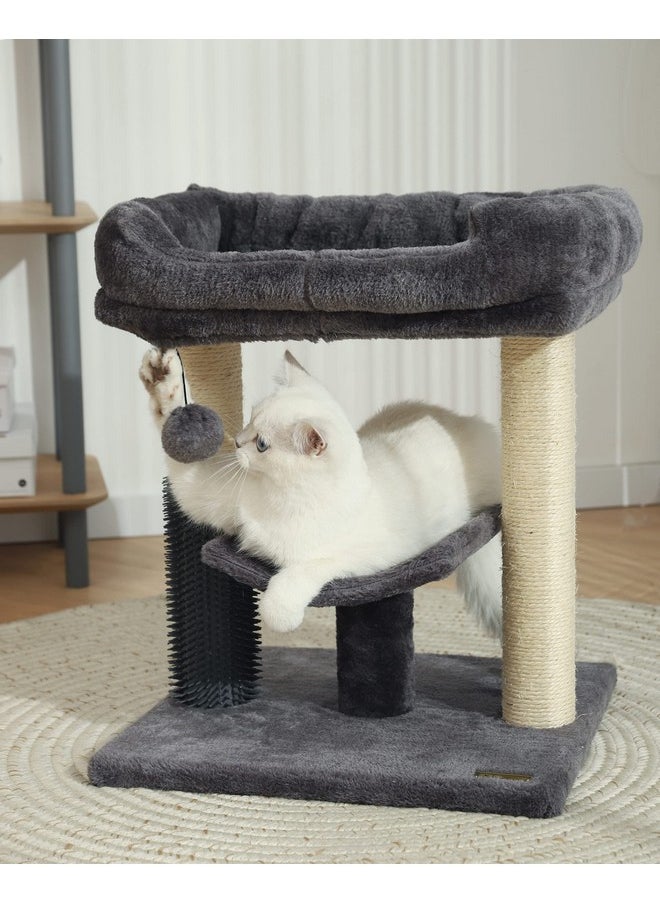 Hoopet - Hoopet cat Tree Tower,cat Scratching Post for Indoor Cats,Featuring with Super Cozy Perch,Cat Self Groomer and Interactive Dangling Ball Great for Kittens and Cats - Image 1