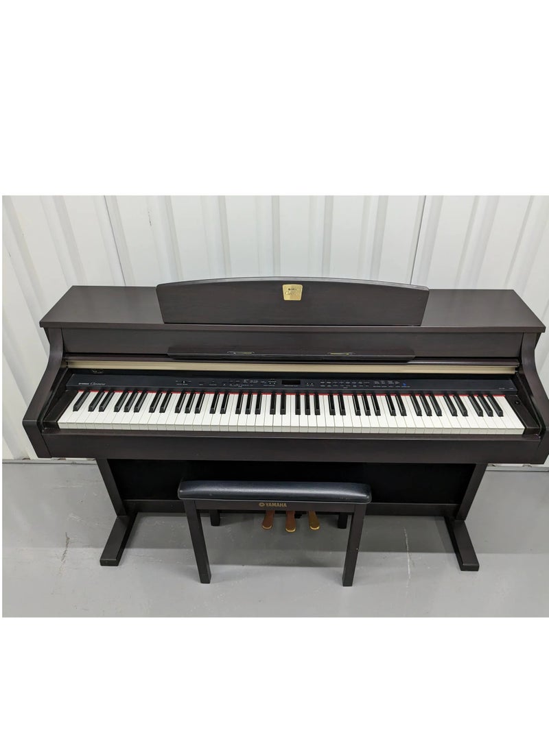 ياماها بيانو رقمي Clavinova CLP-340 مع مقعد قابل للتعديل من خشب الورد الداكن - Image 4