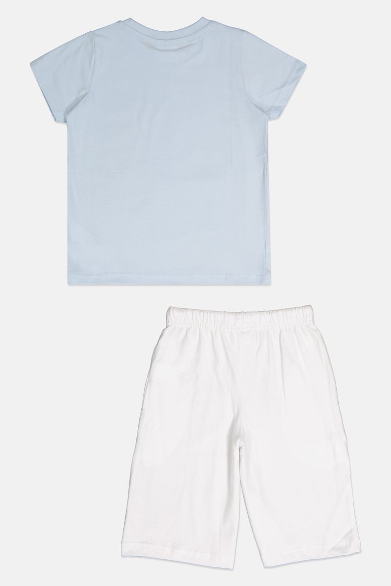 SONIC طقم تي شيرت وشورتات مطبوع للأطفال الأولاد مكون من 2 قطعة، متعدد الألوان - Image 3