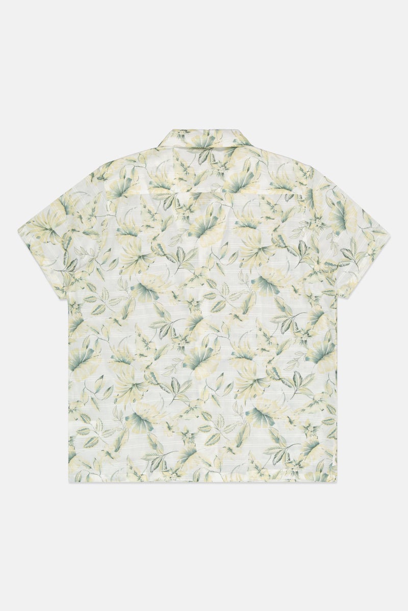 Threadbare Men Regular Fit Short Sleeve Allover Print Casual Shirt, Multicolor - Image 3