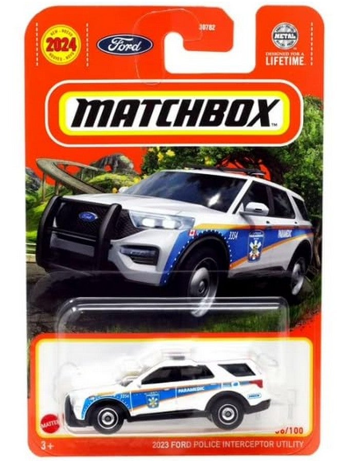 Matchbox 2023 Ford Police Interceptor Utility (Paramedic) 36/100 1:64 Die-Cast Vehicle