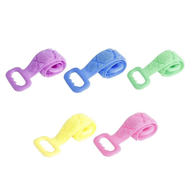 AHCS Bath Brush Bathing Belt Body Wash Brush Back Scrubber Body Washer For Dead Skin Removal For Men Women Kids Unisex (Multicolor) - Image 1
