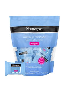 Neutrogena Makeup Remover Cleansing Towelette Singles Daily Face Wipes To Remove Dirt Oil Makeup & Waterproof Mascara Individually Wrapped 20 Ct (Pack Of 2)  - Image 1