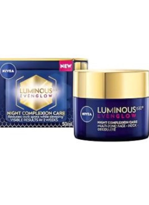 Luminous 630 Even Glow Night Cream to Reduce Dark Spots 50 ml - Nivea