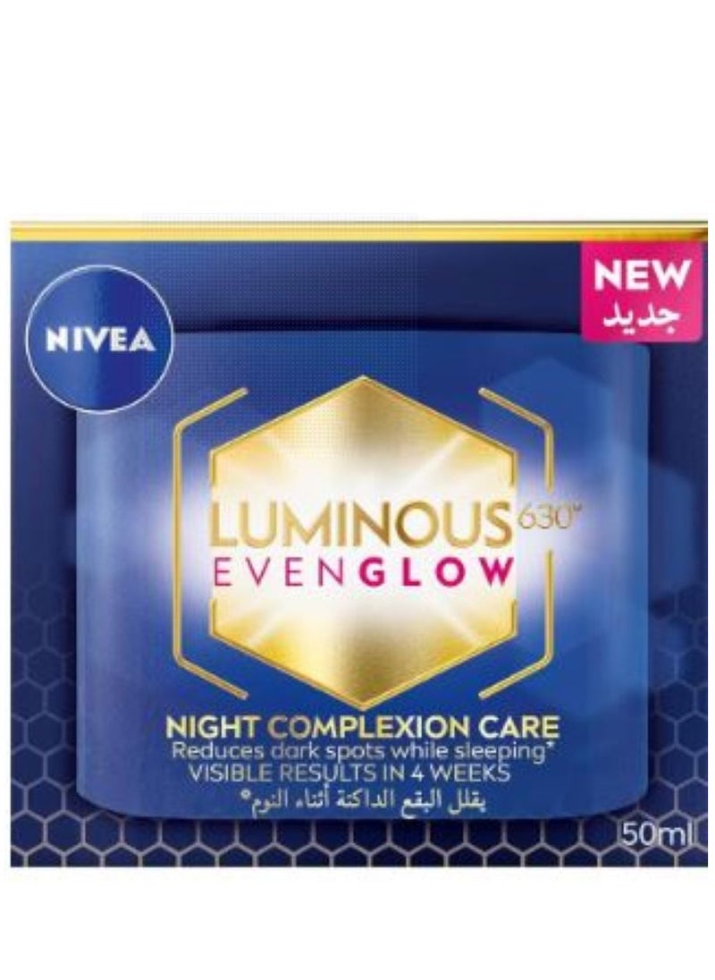 Nivea - Luminous 630 Even Glow Night Cream to Reduce Dark Spots 50 ml - Nivea - Image 1