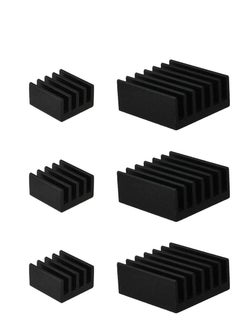 KASTWAVE 20pcs Heat Sink Mini Radiator Dissipate Heat Thermal Cooling Lower Temperature Easy to Install for PI IC CPU Chipset Raspberry Stepper Board Aluminum Black Assortment  - Image 1