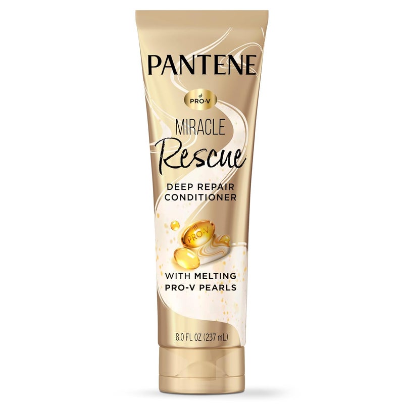 Pantene Miracle Rescue Deep Conditioner  Melting ProV Pearls for Dry Damaged or ColorTreated Hair Softens and Repairs 80 oz