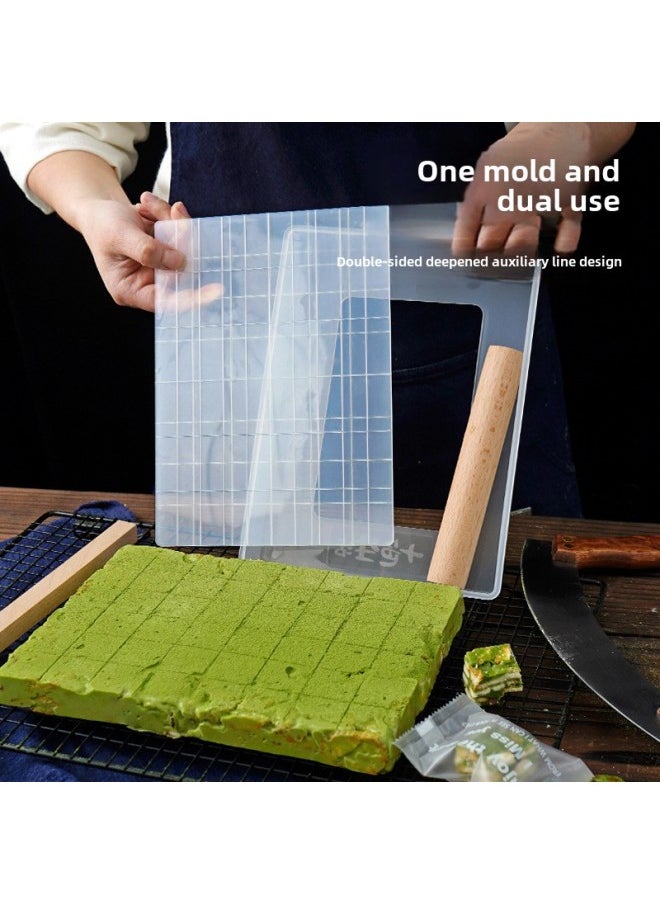 Generic - Snowflake Crisp Mold Nougat Special Live Bottom Cooling Shaping Plate Handmade DIY Material Household Baking Tool-Specifications: Living Bottom 2-piece Set-Color:Transparent - Image 1