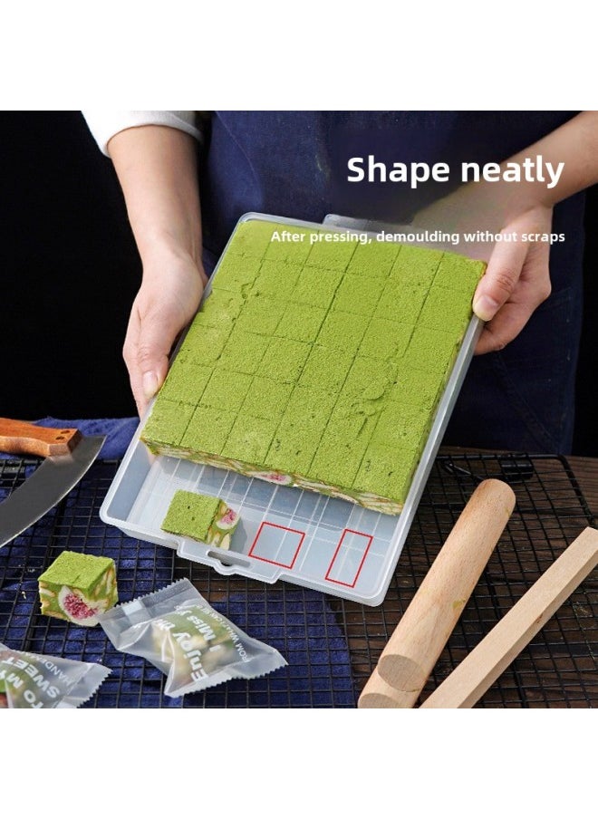 Generic - Snowflake Crisp Mold Nougat Special Live Bottom Cooling Shaping Plate Handmade DIY Material Household Baking Tool-Specifications: Living Bottom 2-piece Set-Color:Transparent - Image 1