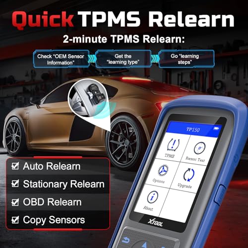 XTOOL TP150 TPMS Programming Tool, Universal TPMS Relearn/Reset/Activate Tool, Tire Sensor Programmer for XTOOL TS100 Only, Tire Pressure Monitor System Diagnostics Tool - Image 5