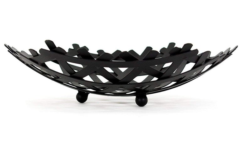 Grofly Fruit Basket Fruit Vegetable Basket Bowl Decorative Thick Heavy Metal Wire Fruit Basket Nordic Style Counter top Vegetable Bowl Basket Holder Stand for Kitchen Round Platter Tabletop - Image 5