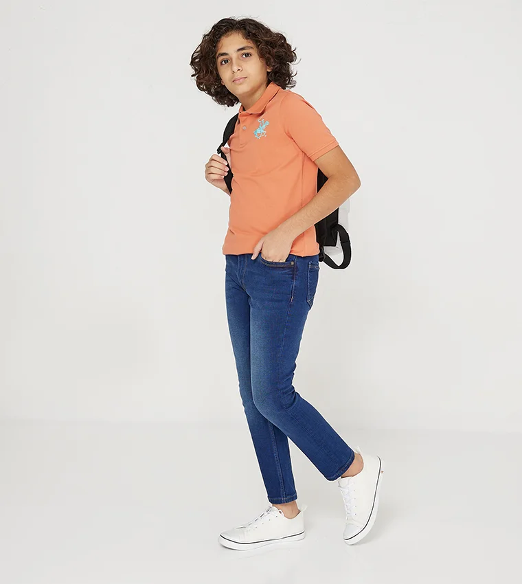BEVERLY HILLS POLO CLUB  Faded Straight Fit Jeans for Women | Best Price UAE