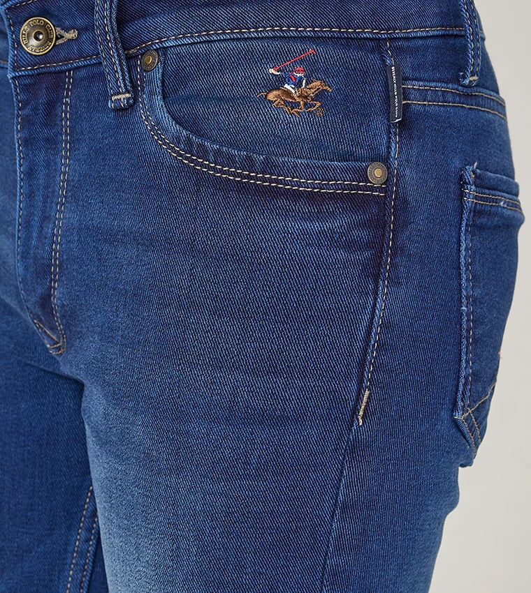 BEVERLY HILLS POLO CLUB  Faded Straight Fit Jeans for Women | Best Price UAE
