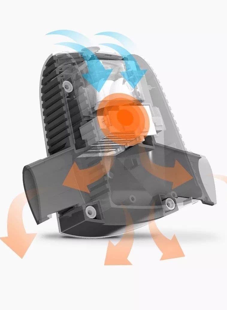 فروغ شماعة تجفيف الملابس, مجفف ملابس محمول،  ب 3 مخارج هواء للملابس والأحذية ,تجفيف سريع وفوري ببطارية شحن ,ابيض - Image 3