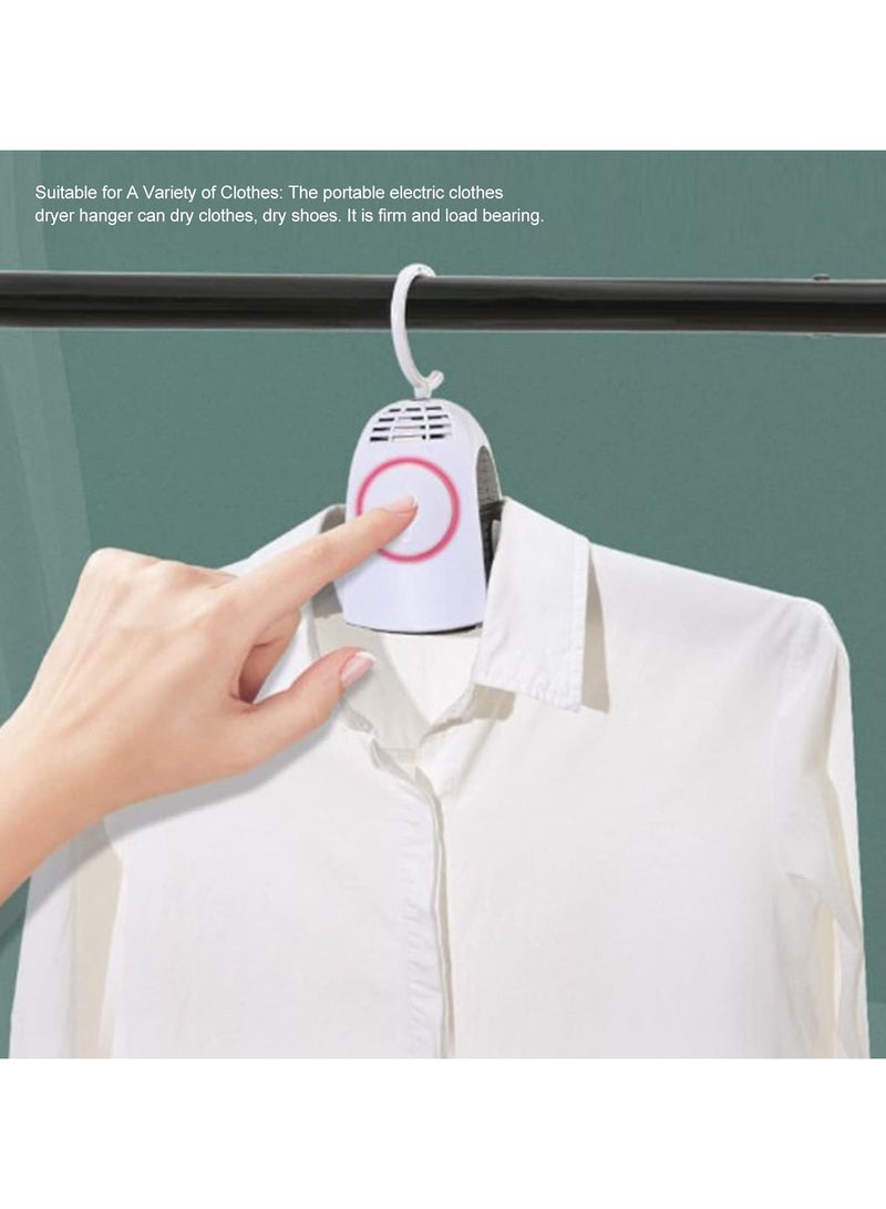 فروغ شماعة تجفيف الملابس, مجفف ملابس محمول،  ب 3 مخارج هواء للملابس والأحذية ,تجفيف سريع وفوري ببطارية شحن ,ابيض - Image 4