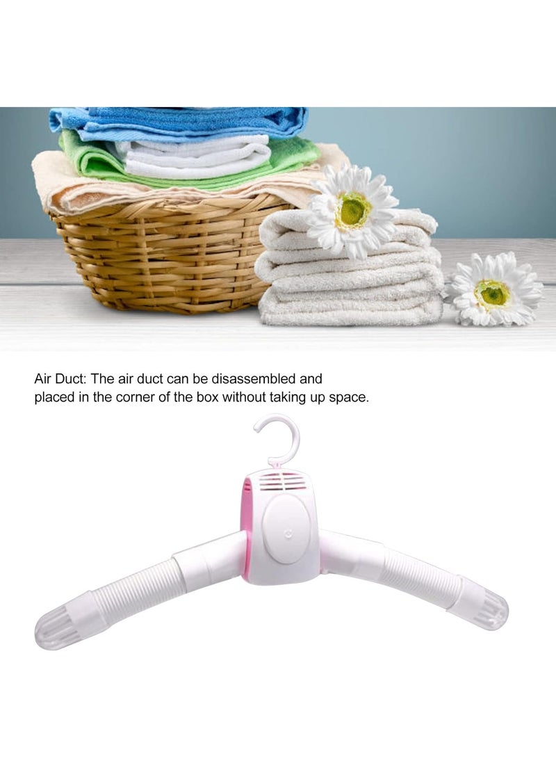 فروغ شماعة تجفيف الملابس, مجفف ملابس محمول،  ب 3 مخارج هواء للملابس والأحذية ,تجفيف سريع وفوري ببطارية شحن ,ابيض - Image 5