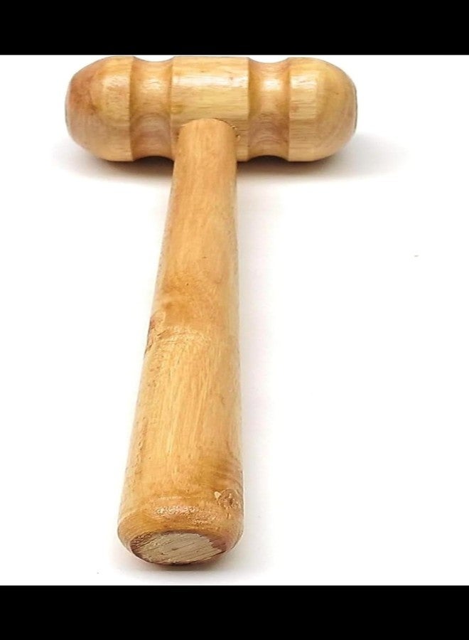 CRAZX Cricket Bat Mallet | Color: Beige | Size: Standard | Material: Wood | Hammer with Accessories - Image 1
