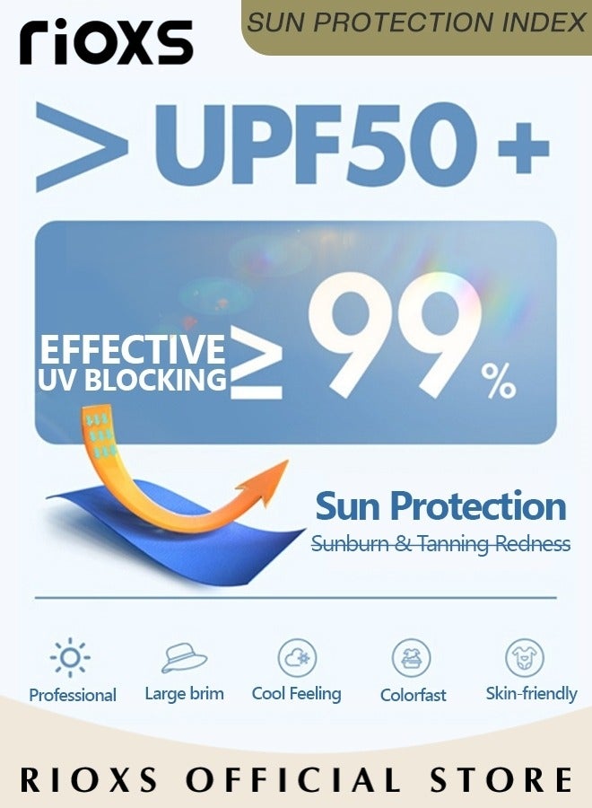 RIOXS Unisex Sun Protection Hoodie Jacket, Lightweight Quick Drying Full Zip UV Hoodies with Zipper Pockets, Breathable Sun Cover Up Shirts, Casual Long Sleeve Sun Shirt Fishing Hiking Outdoor Jacket for Running Cycling Hiking Climbing Travel - Image 5